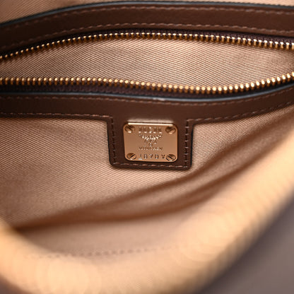 MCM Calfskin Ottomar Monogram Essential Boston Bag Chestnut 6 of 9