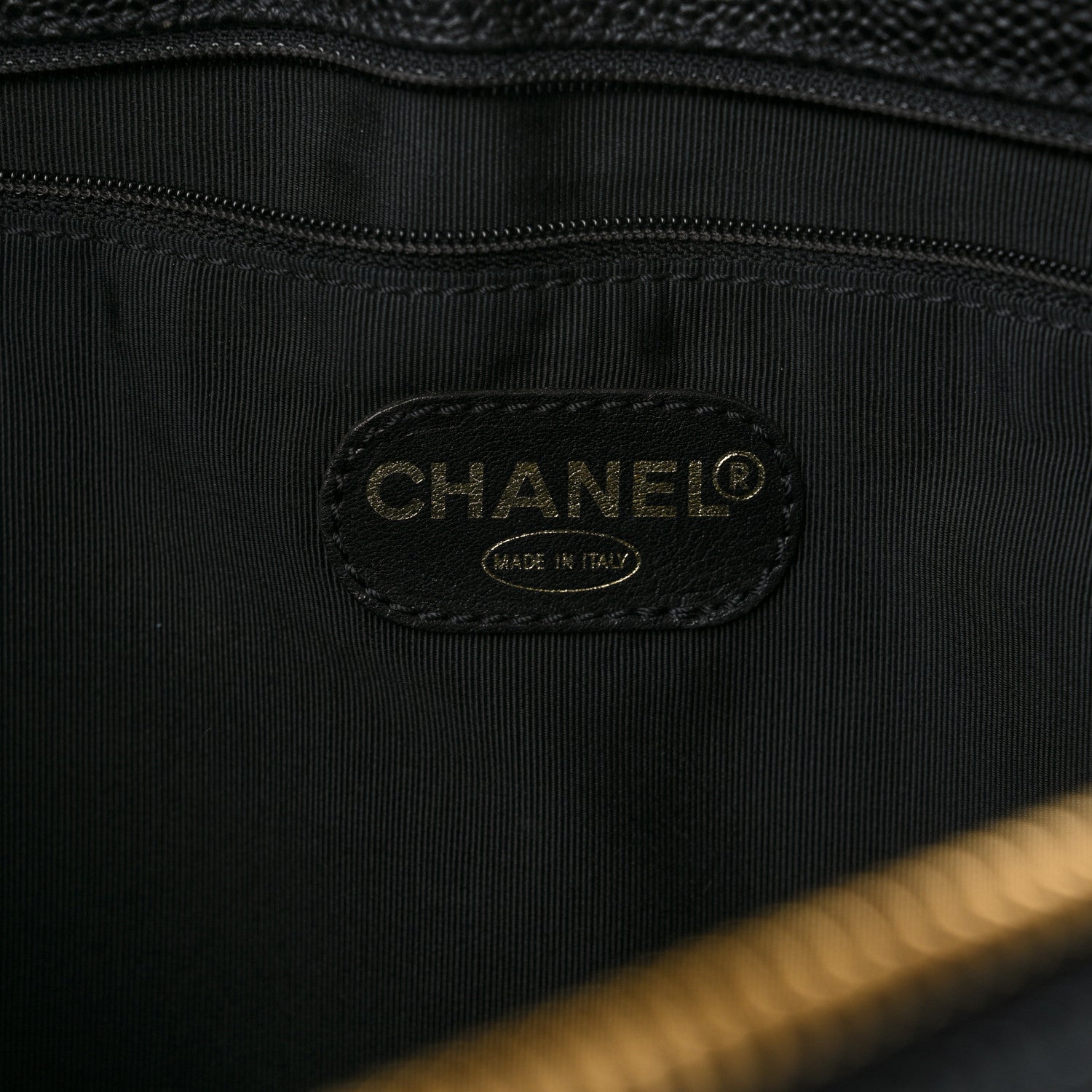 Chanel Caviar Large CC Shoulder Bag Black 6 of 10