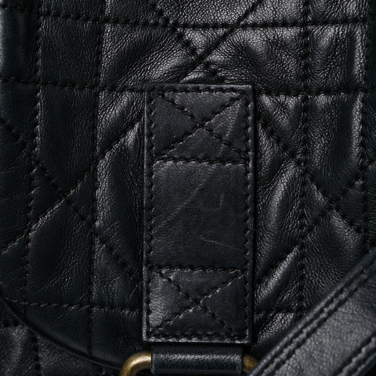 Christian Dior Lambskin Cannage Flap Shoulder Bag Black 26 of 29