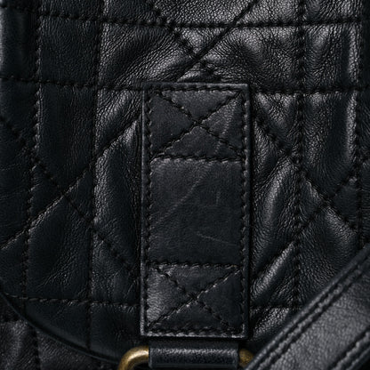 Christian Dior Lambskin Cannage Flap Shoulder Bag Black 26 of 29