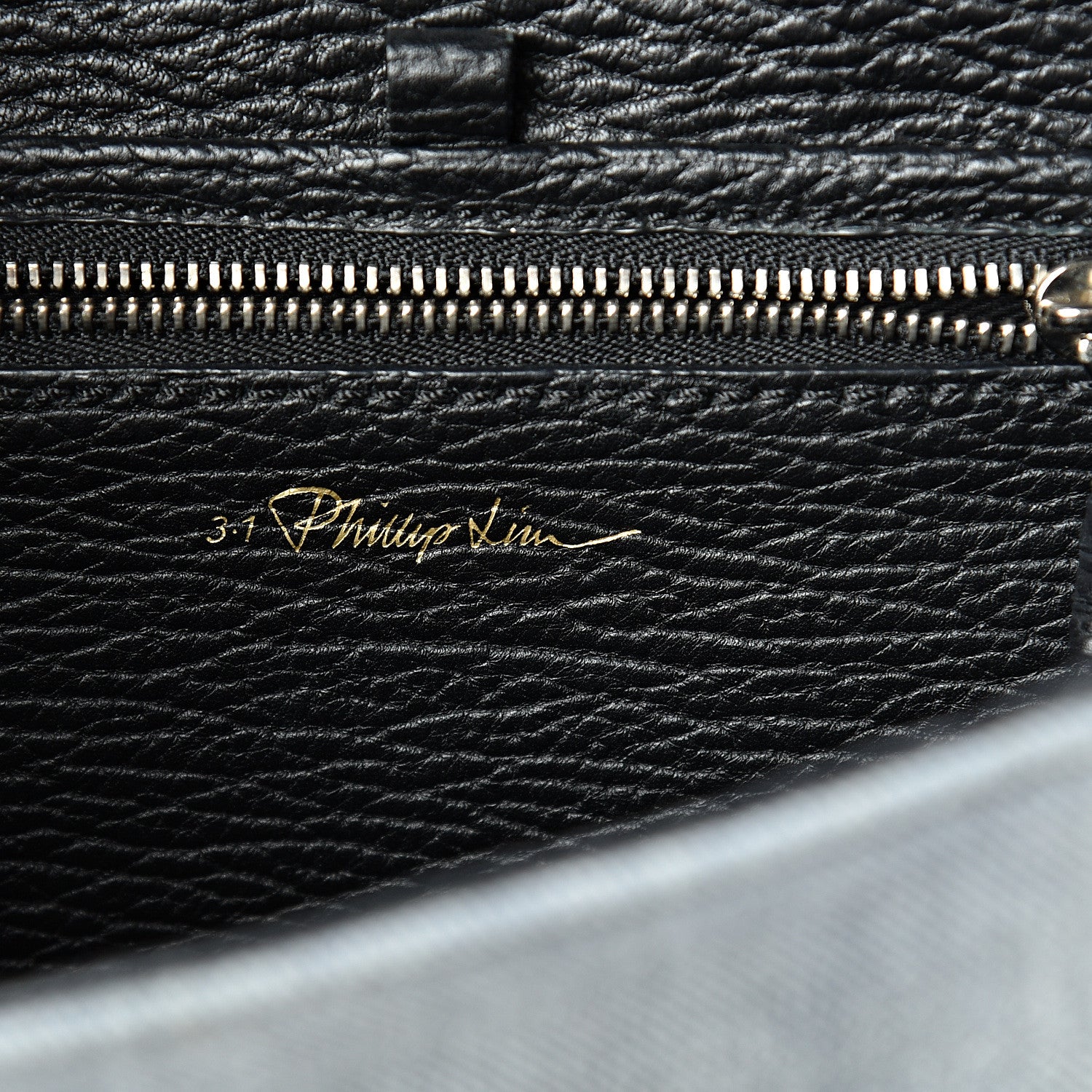 3.1 Phillip Lim 3.1 Textured Calfskin Denim Mini Pashli Satchel Black 5 of 11