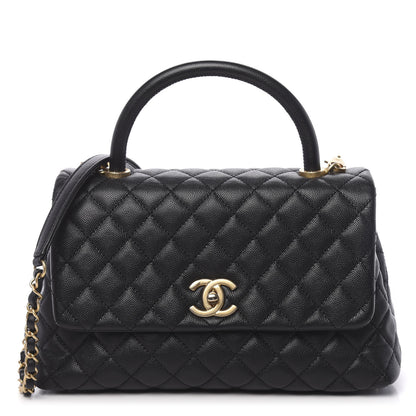 Chanel Caviar Quilted Small Coco Handle Flap Black 1 of 10