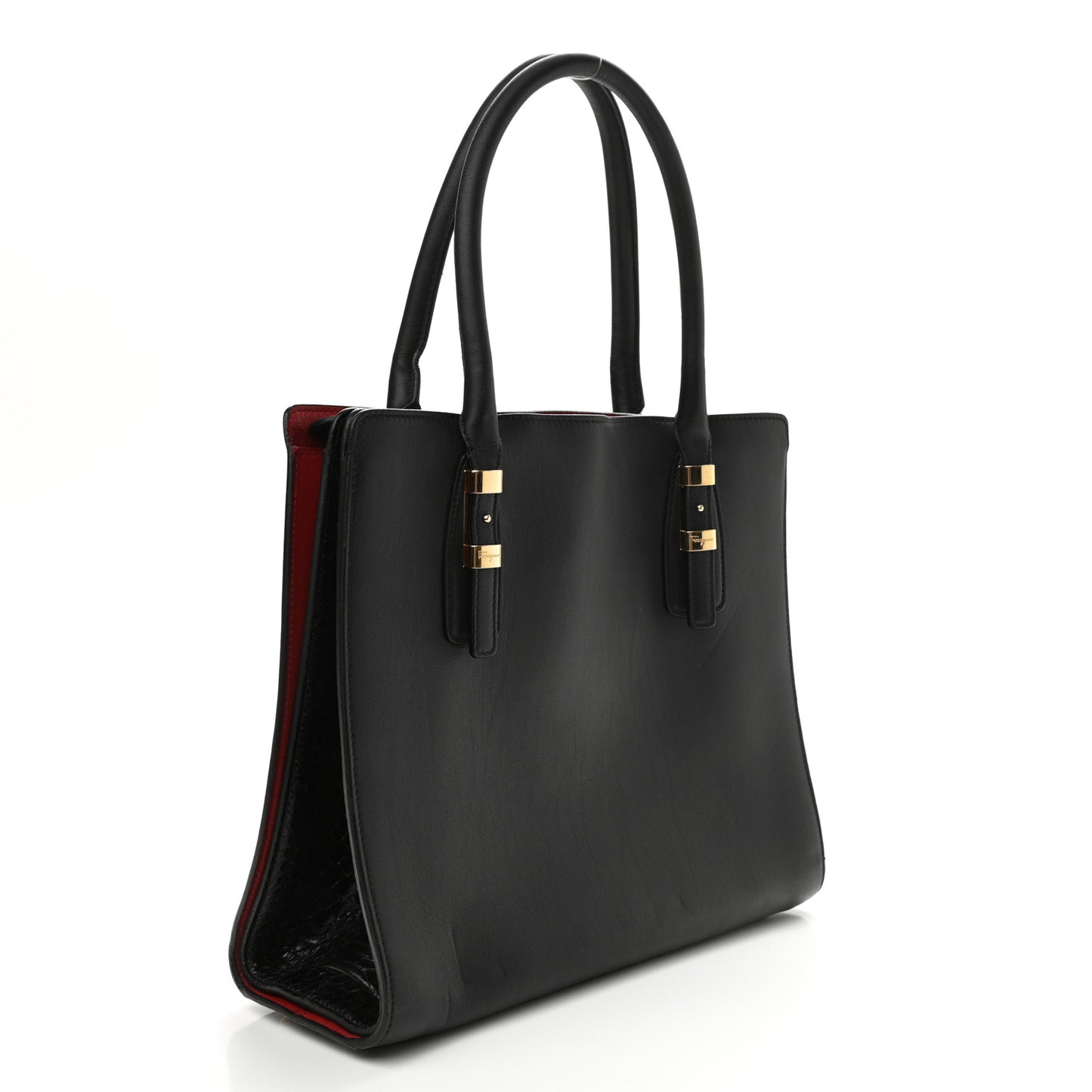 Calfskin Python Whitney Tote Black