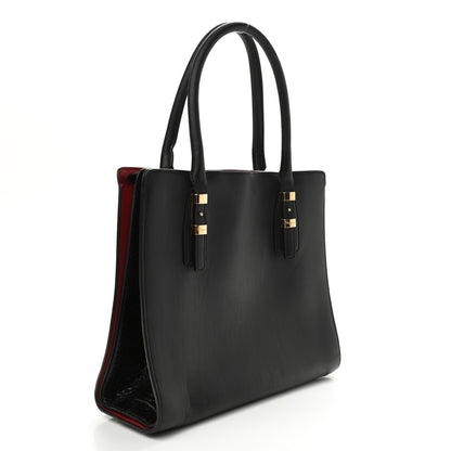 Salvatore Ferragamo Calfskin Python Whitney Tote Black 3 of 11