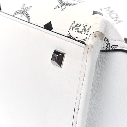 MCM Visetos Shopper Tote White 11 of 18