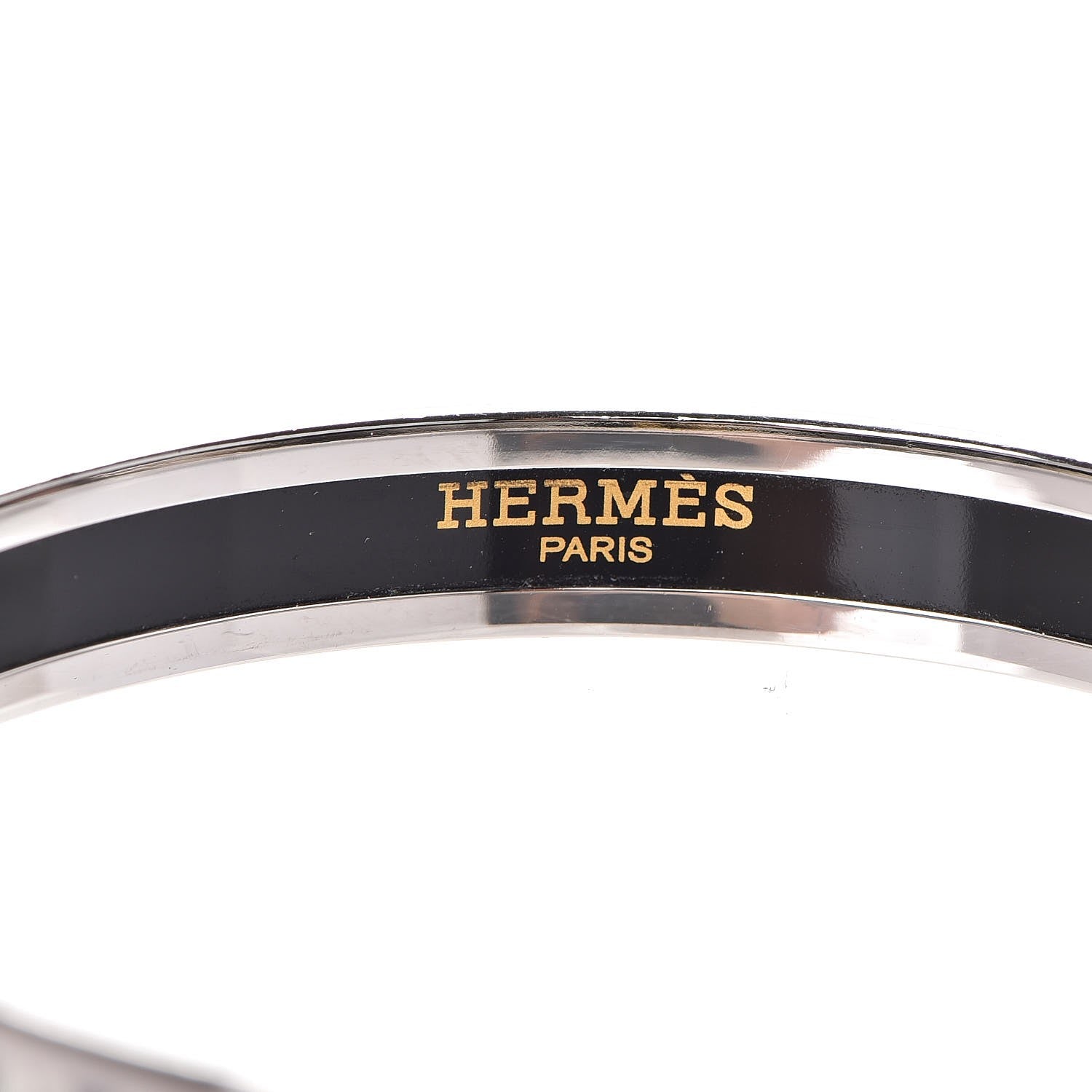 Hermes Enamel Printed Narrow Capitales Bracelet 65 4 of 5