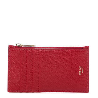 Celine Grained Calfskin Zipped Card Holder 1 of 6
