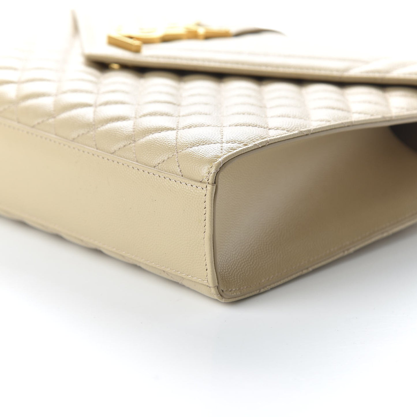 Grain De Poudre Large Tri-Quilt Monogram Satchel Nude Powder