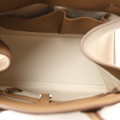 The Row Matte Grained Calfskin Soft Margaux 12 Sandpit 5 of 9