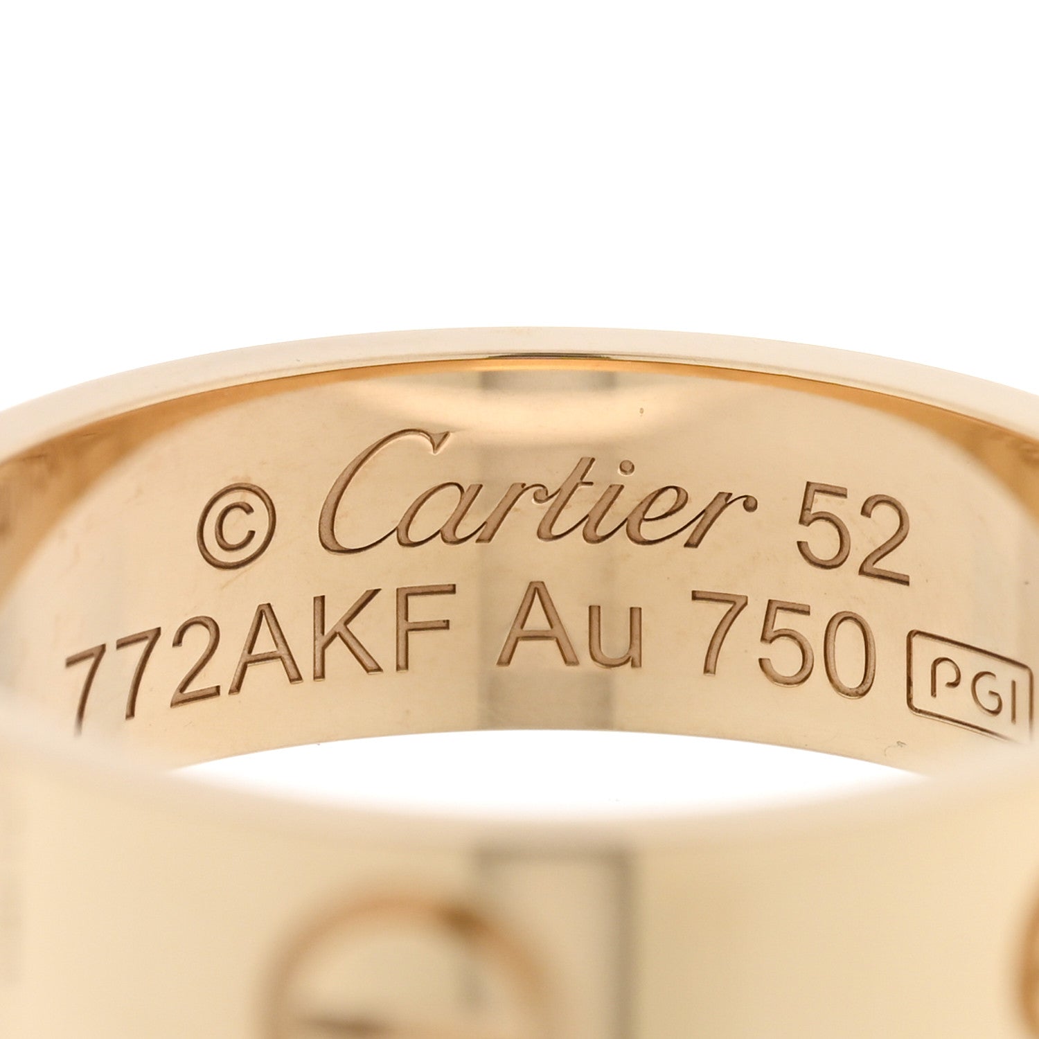 Cartier 18K Yellow Gold 5.5mm LOVE Ring 52 6 4 of 5