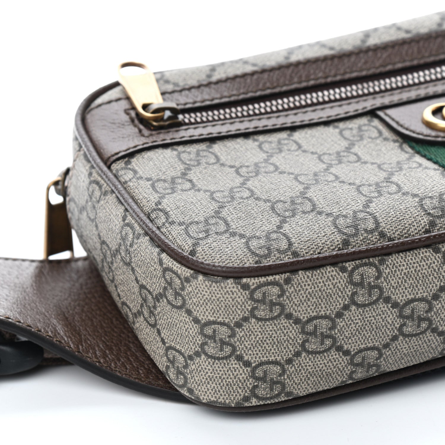 Gucci Soft GG Supreme Monogram Medium Ophidia Belt Bag Dark Brown 5 of 9