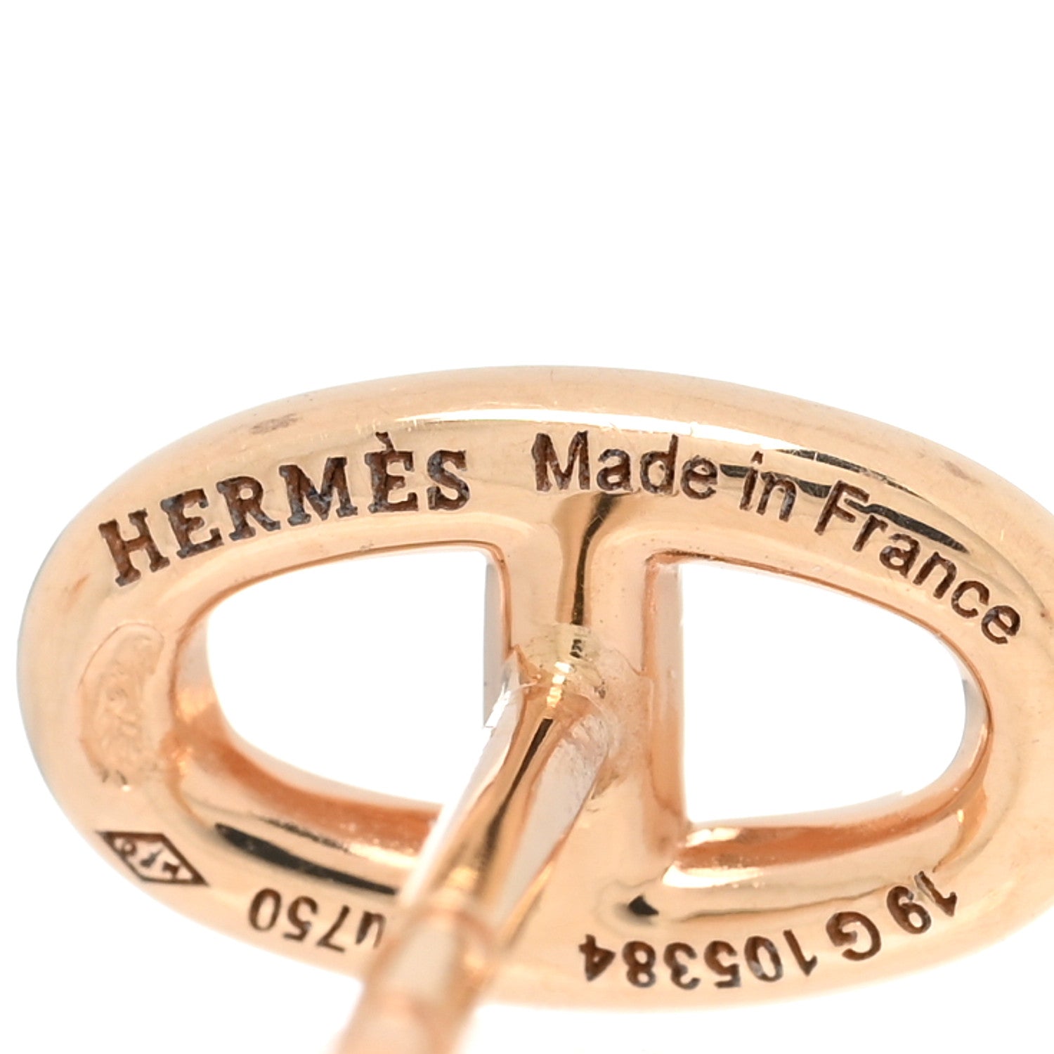 Hermes 18K Rose Gold TPM Farandole Stud Earrings 4 of 4