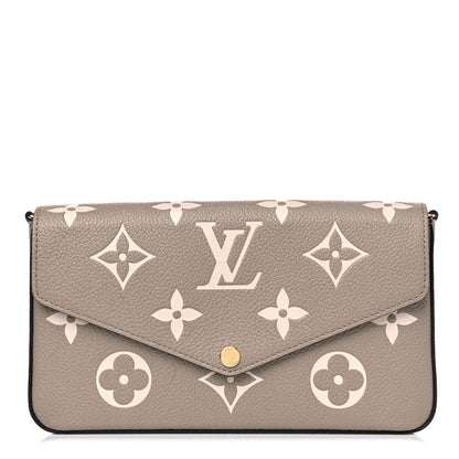 Louis Vuitton Empreinte Monogram Giant Felicie Pochette Tourterelle Creme 1 of 10