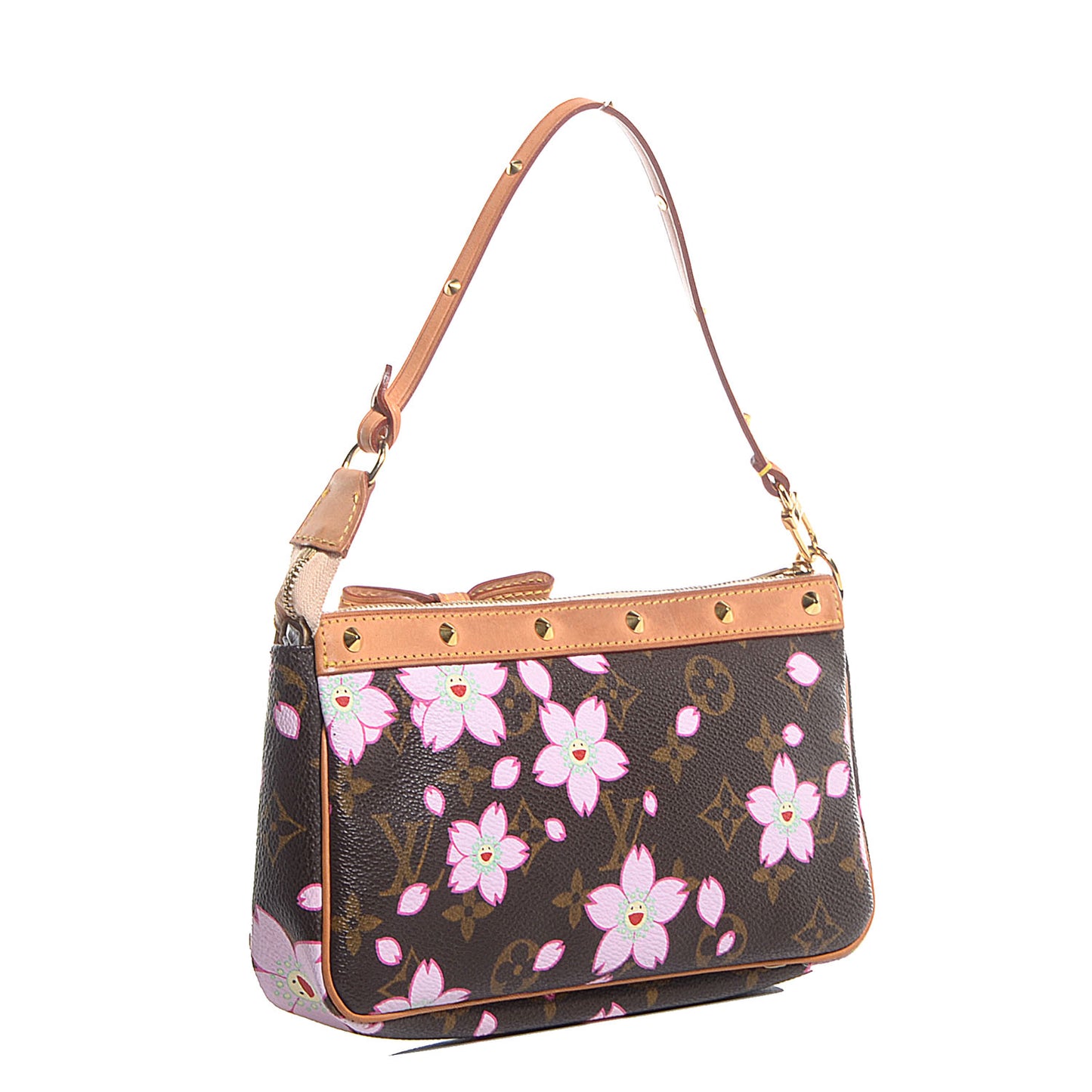 Monogram Cherry Blossom Pochette Accessories Brown