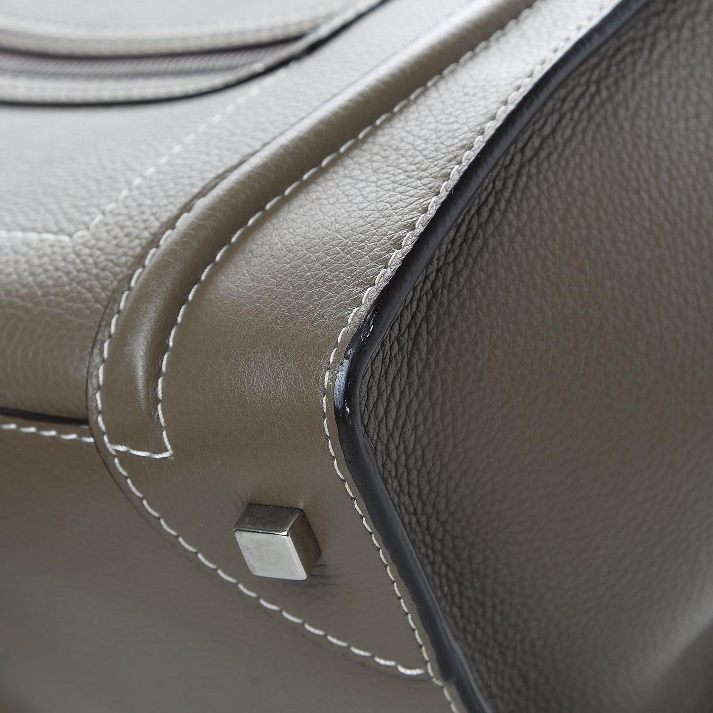 Drummed Calfskin Mini Luggage Souris