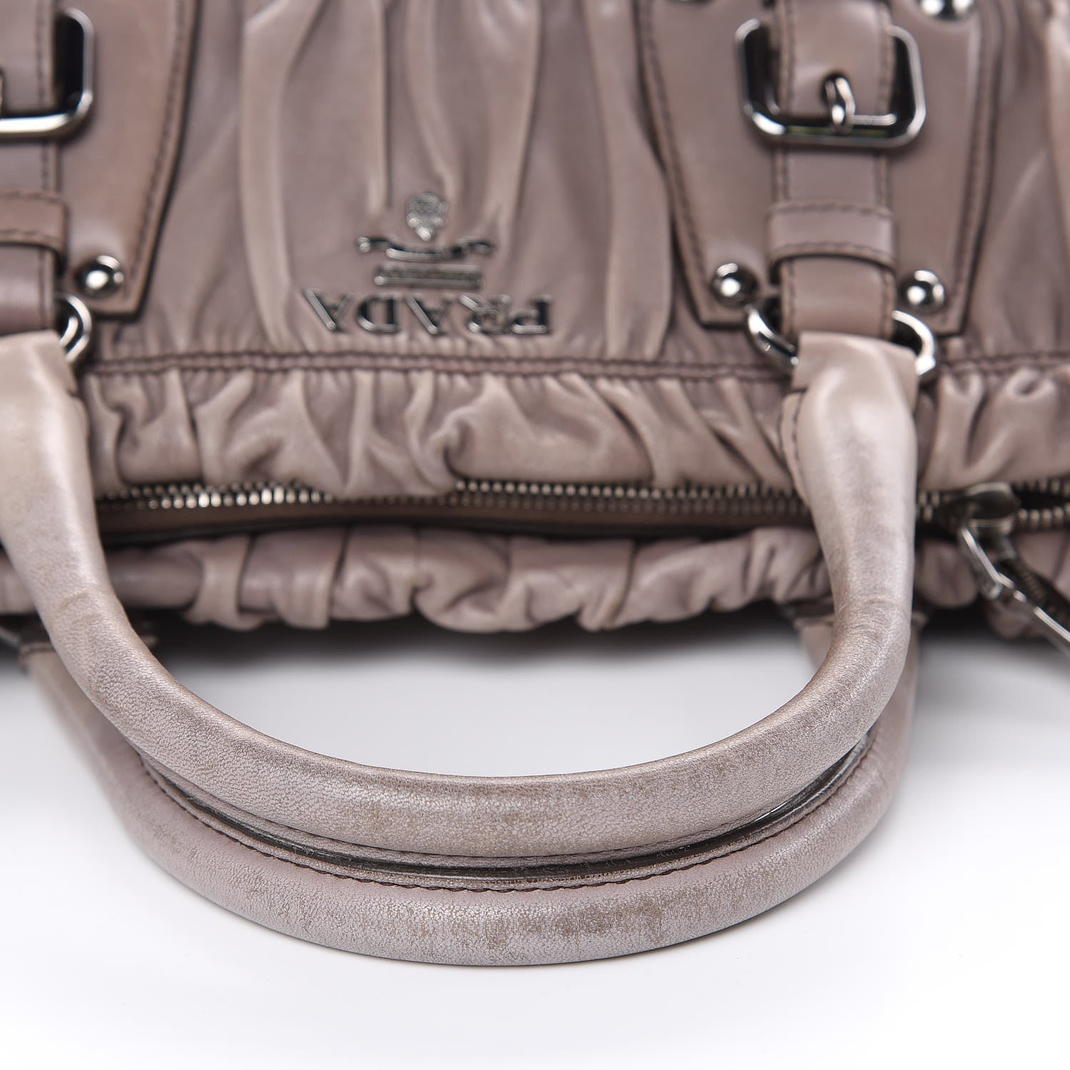 Prada Nappa Gaufre Shopping Satchel Bambu 12 of 18