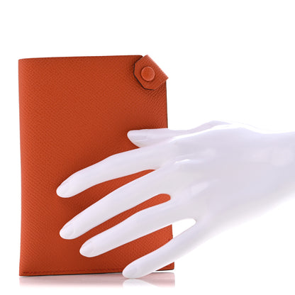 Hermes Epsom Tarmac Dot PM Passport Holder Terre Battue 2 of 10