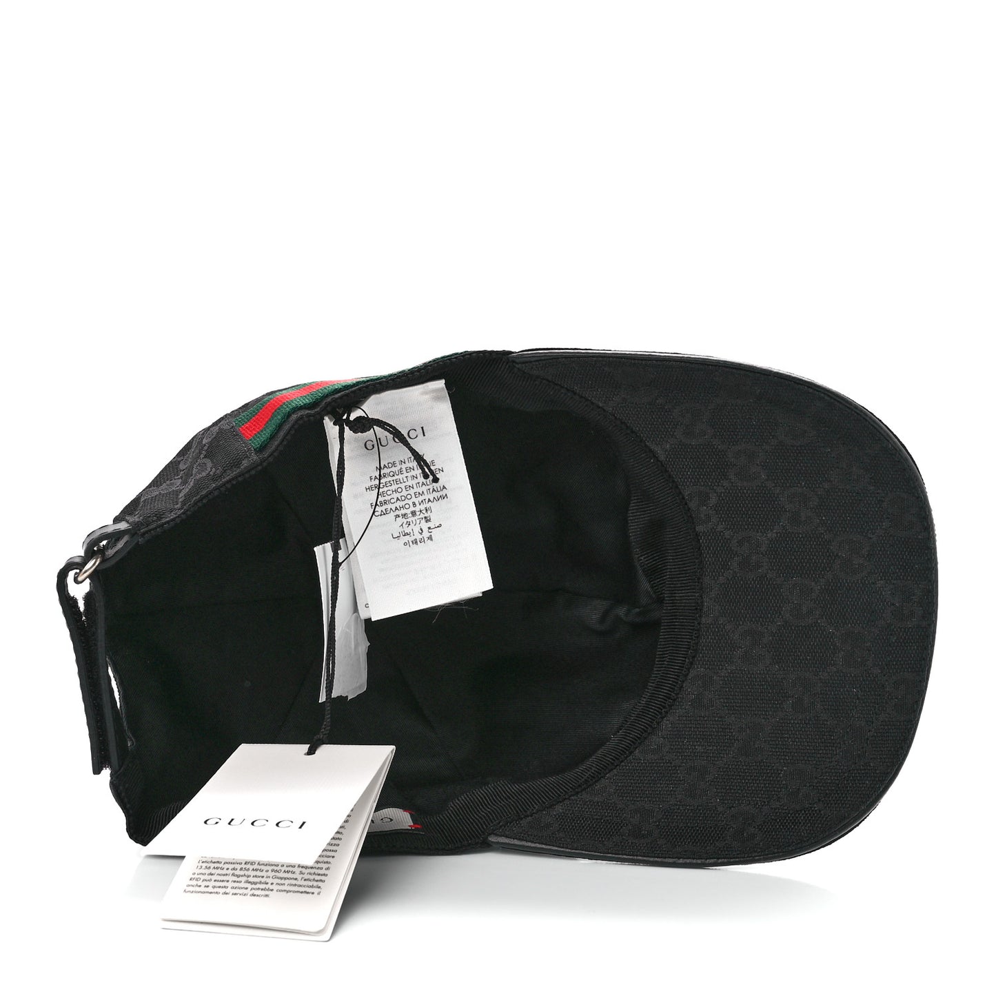 Monogram Web Baseball Hat M Black