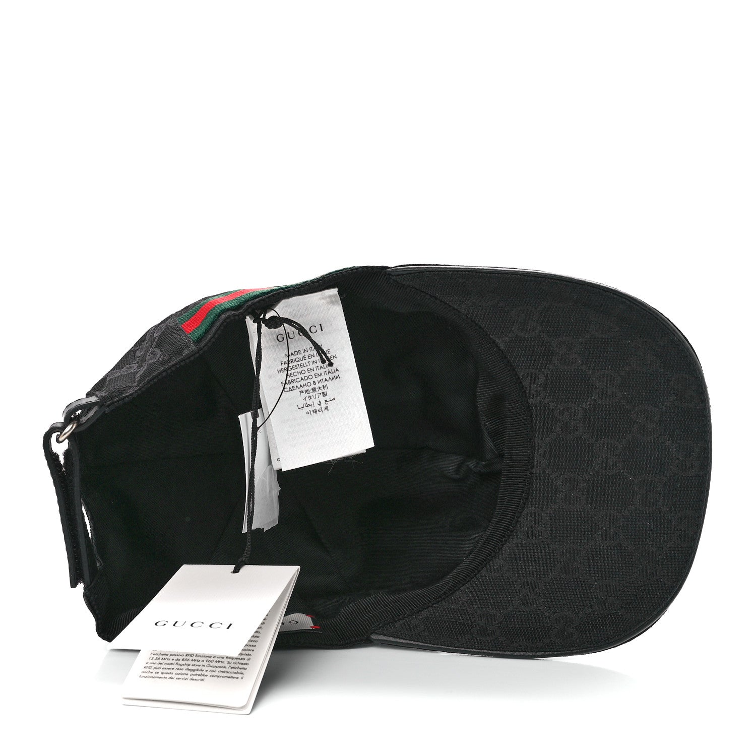 Gucci Monogram Web Baseball Hat M Black 6 of 10