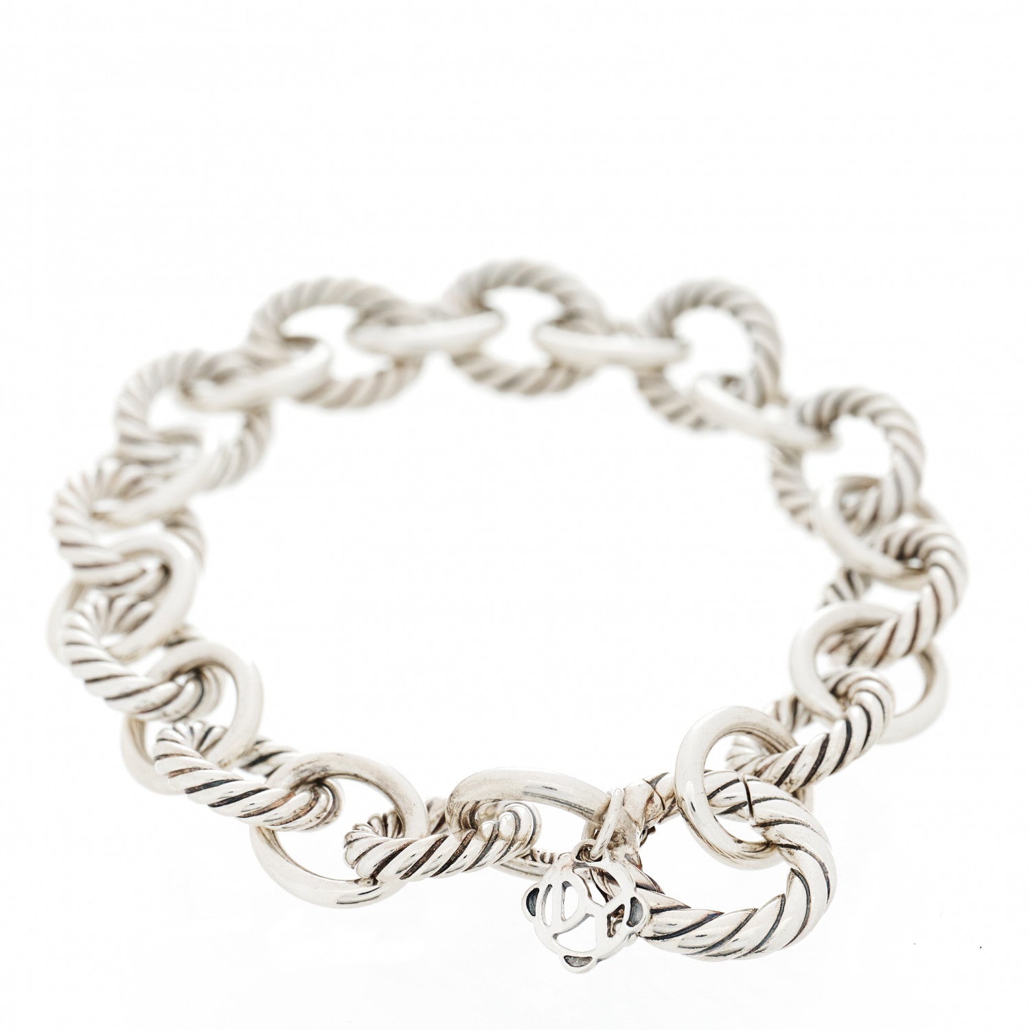 David Yurman Sterling Silver 10mm Medium Oval Link Bracelet 2 of 4