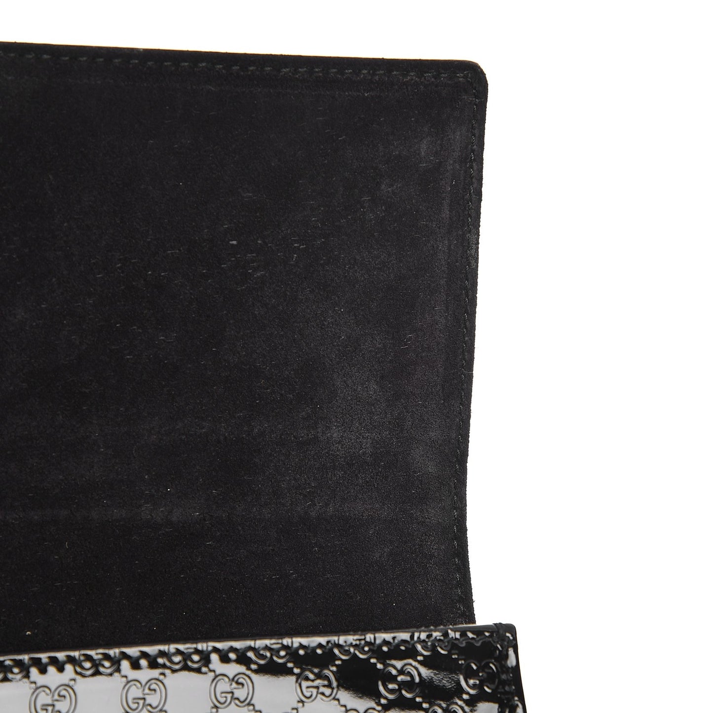 Patent Microguccissima Small Broadway Clutch Black