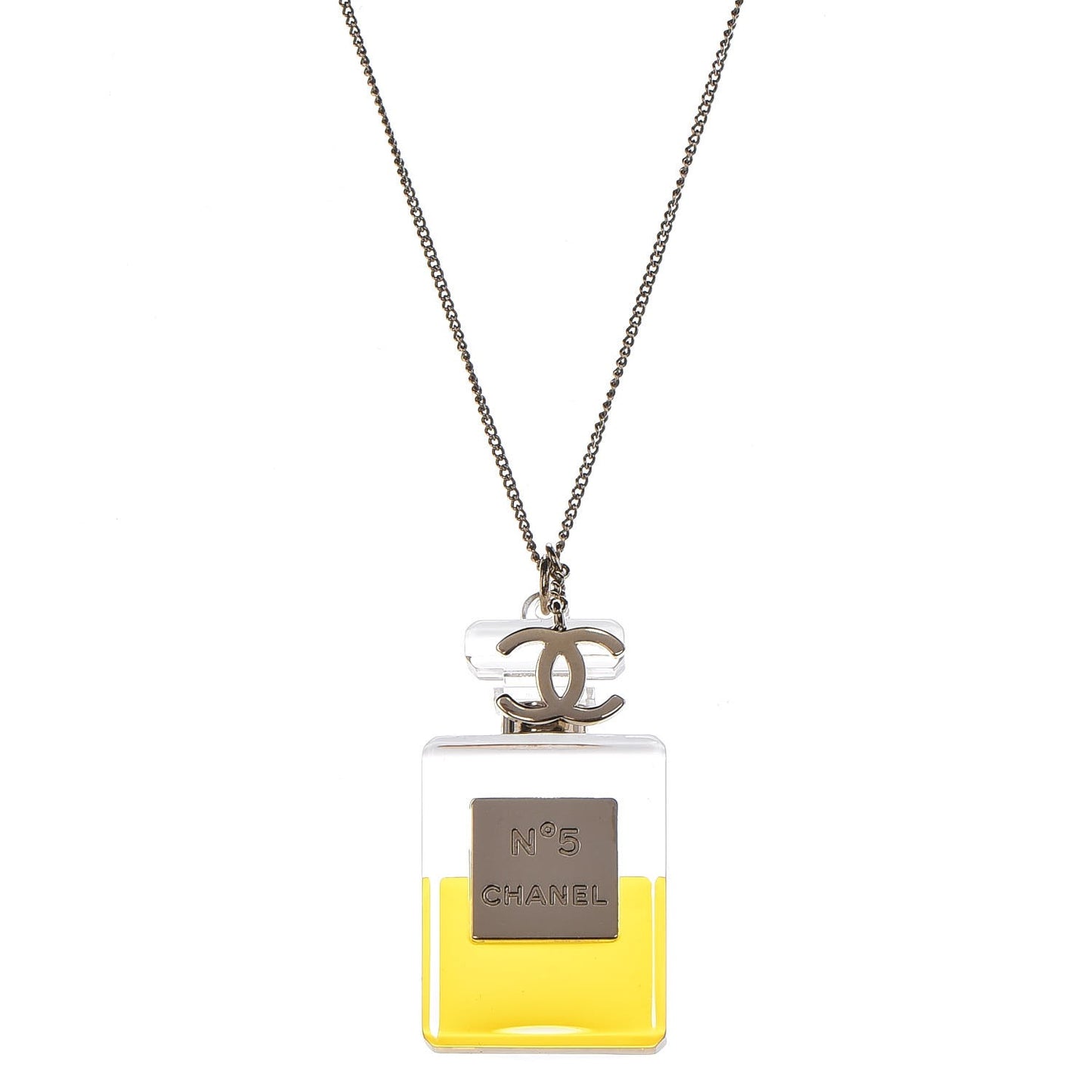N°5 Perfume Bottle CC Necklace Gold