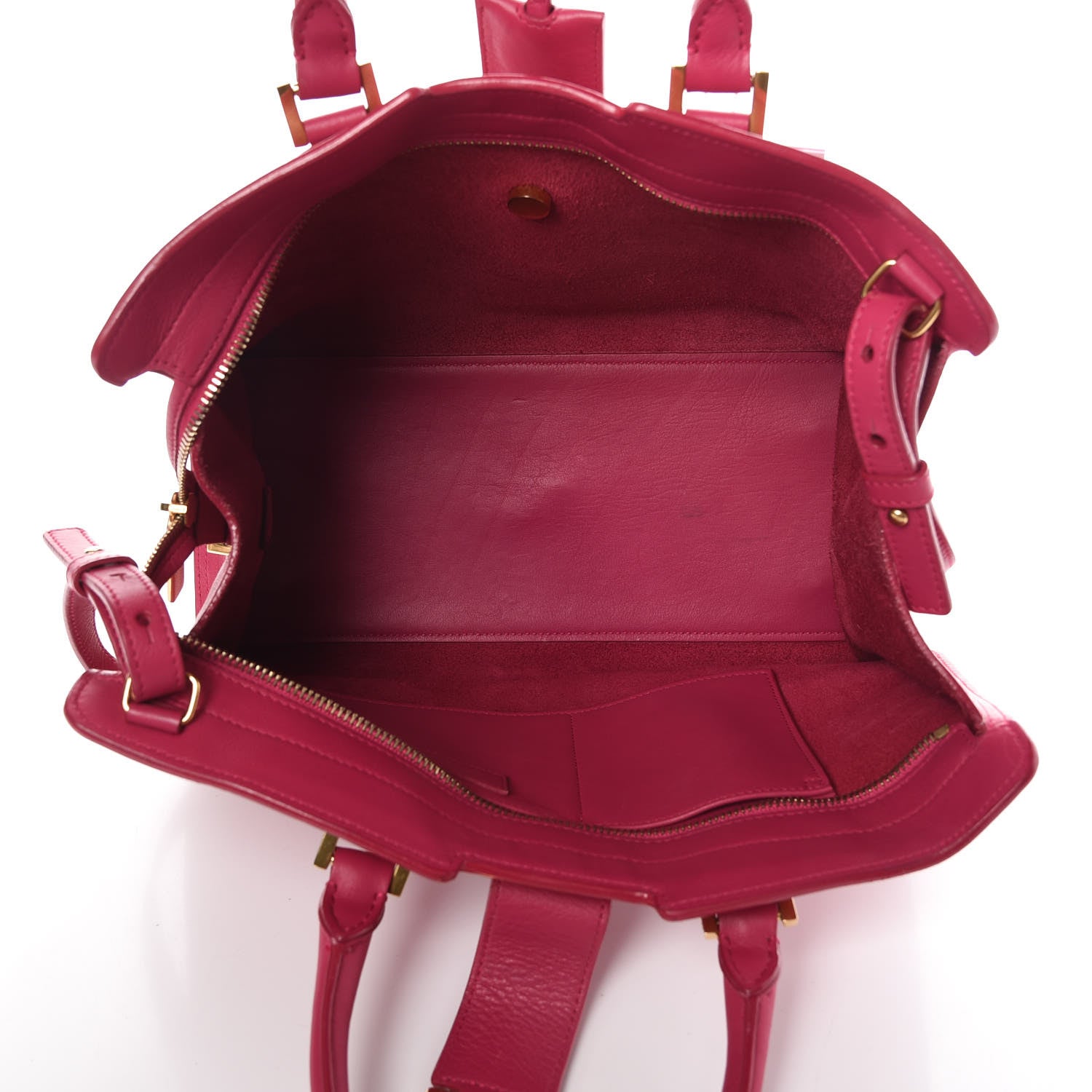 Saint Laurent Calfskin Small Classic Y Cabas Fuchsia 6 of 13