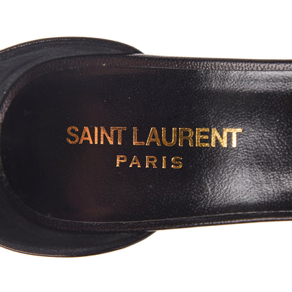 Saint Laurent Calfskin Jane 80 Ankle Strap Sandals 38 Black 8 of 11