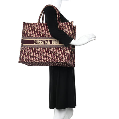 Christian Dior Oblique Large Book Tote Burgundy Multicolor 2 of 10