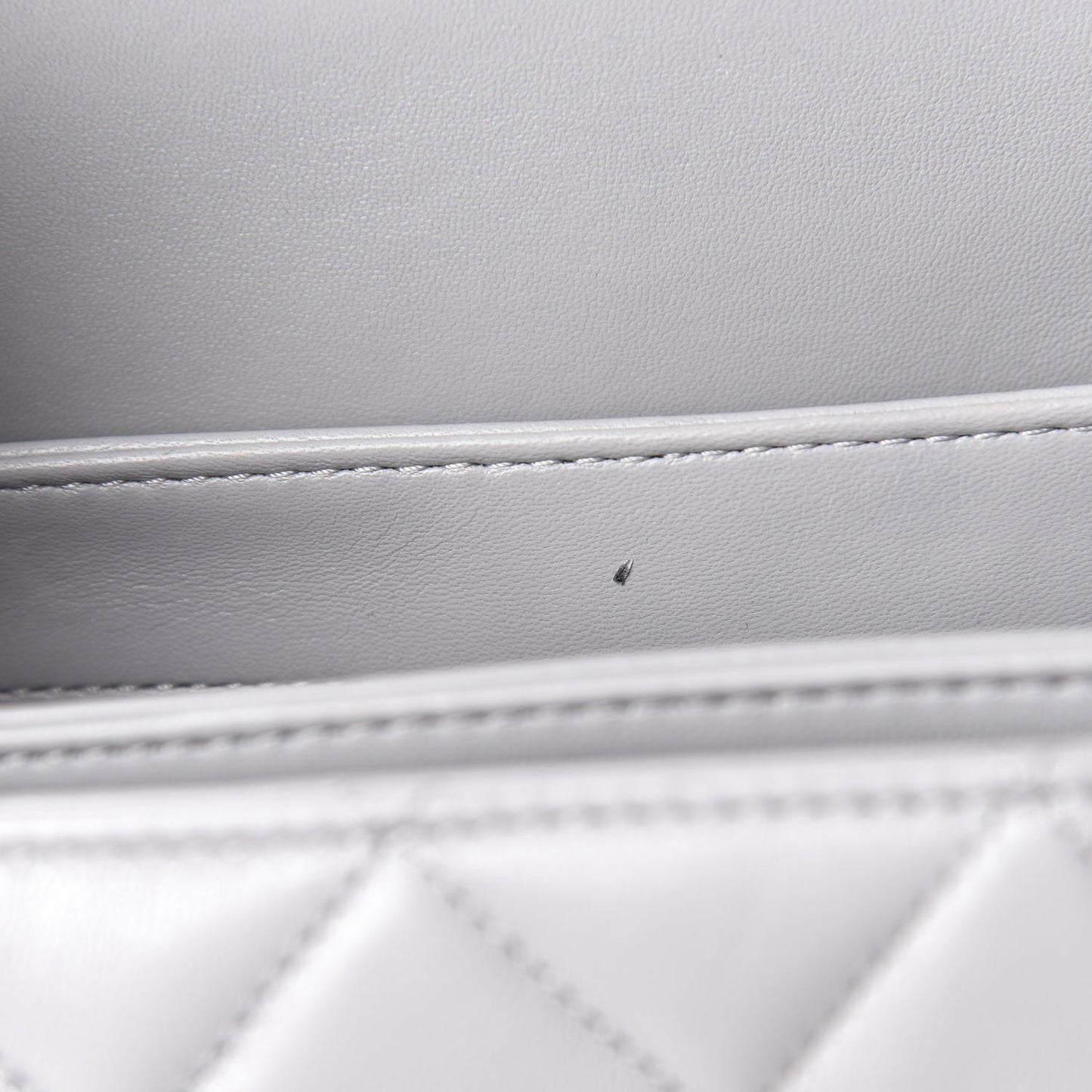 Lambskin Quilted Small Trendy CC Flap Dual Handle Bag Grey