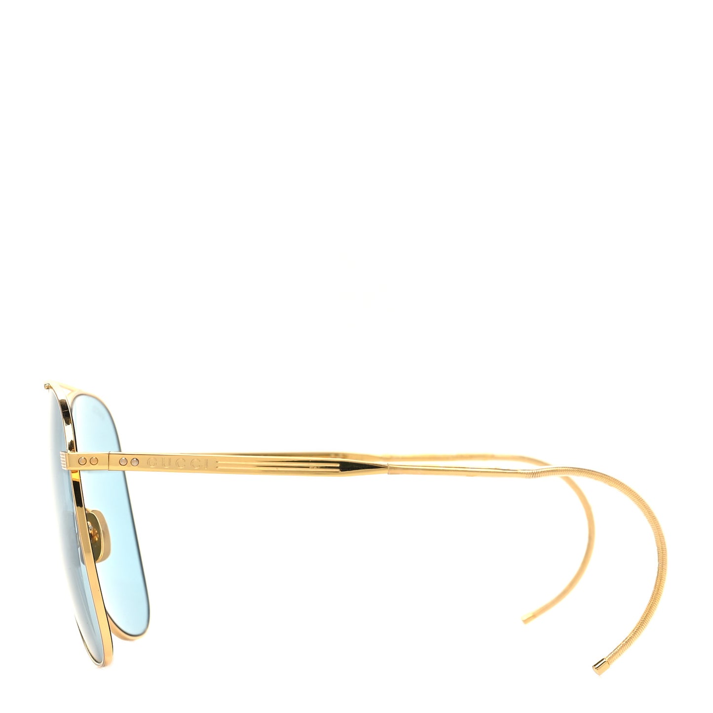 Aviator Sunglasses GG0953S Gold Light Blue