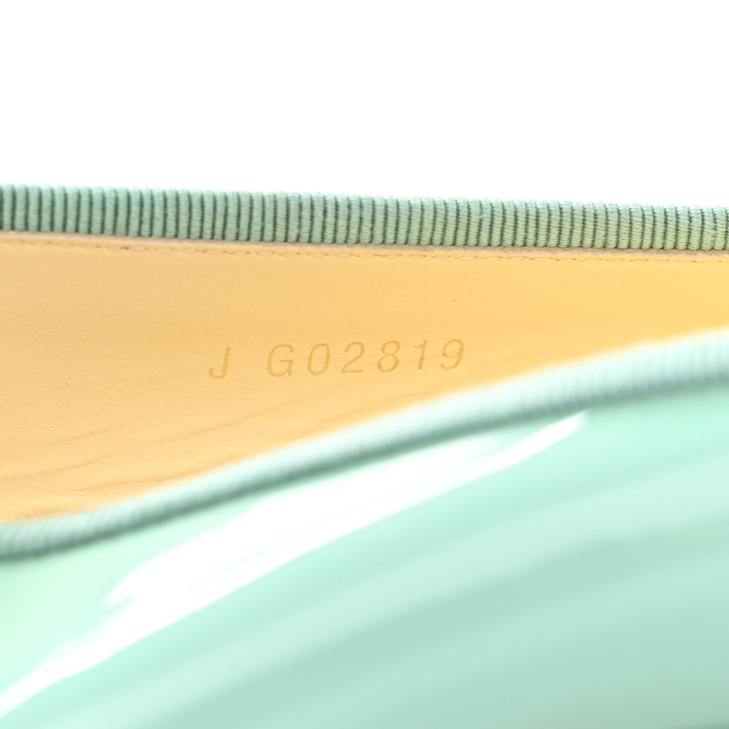 Chanel Patent Calfskin CC Cap Toe Ballerina Flats 36.5 Light Green 8 of 12
