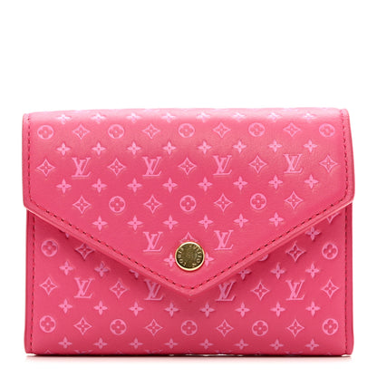 Louis Vuitton Calfskin Nanogram Embossed Victorine Wallet Rose 1 of 7