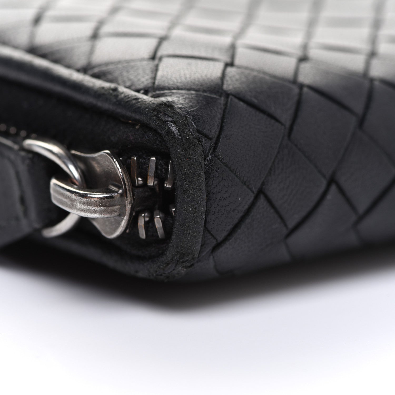Bottega Veneta Nappa Intrecciato Zip Around Coin Purse Black 9 of 12