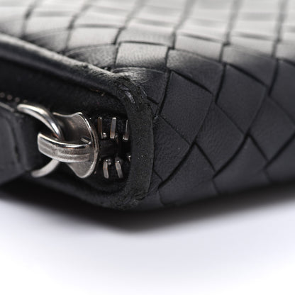 Bottega Veneta Nappa Intrecciato Zip Around Coin Purse Black 9 of 12