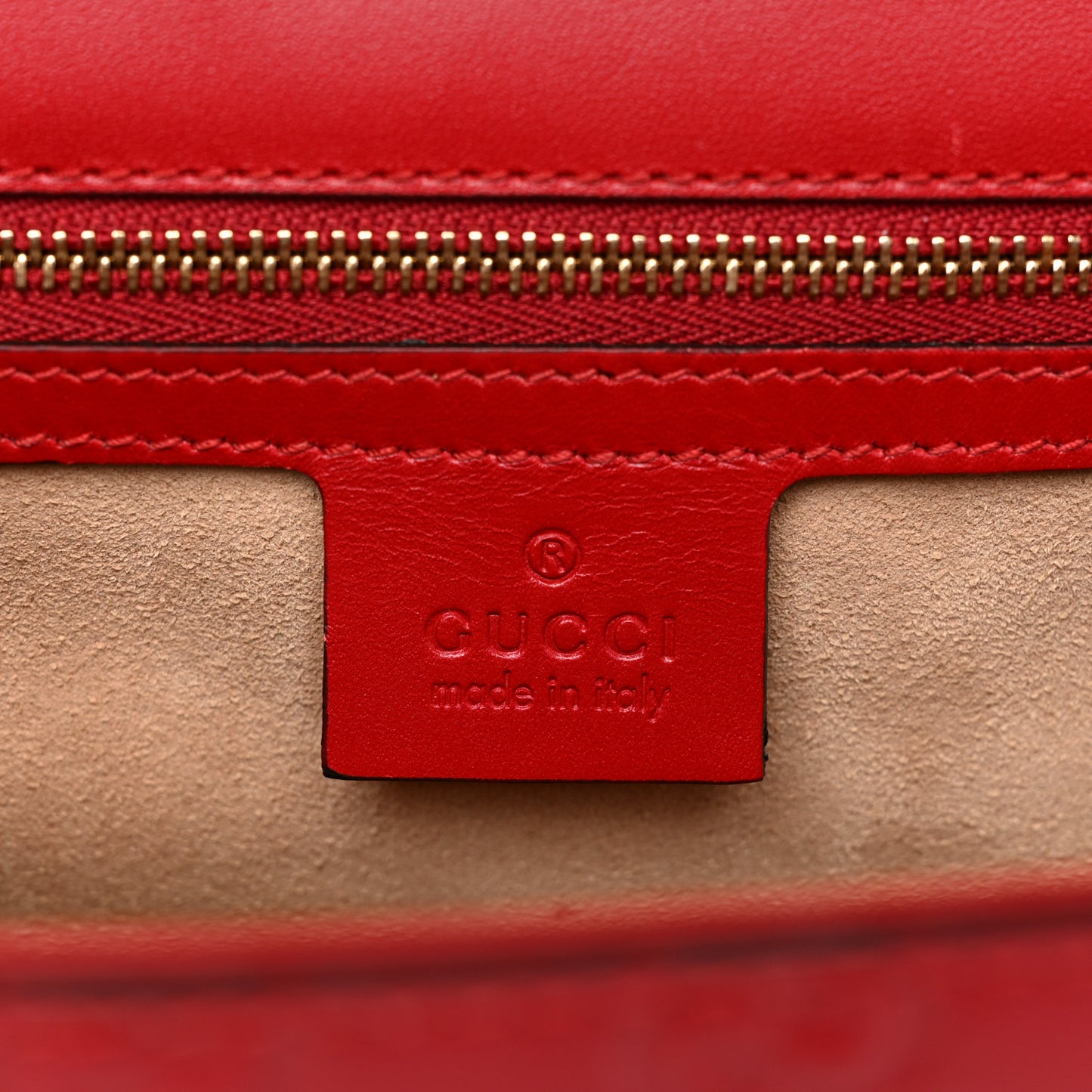 Guccissima Medium Padlock Shoulder Bag Hibiscus Red
