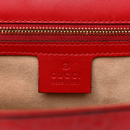 Gucci Guccissima Medium Padlock Shoulder Bag Hibiscus Red 6 of 9