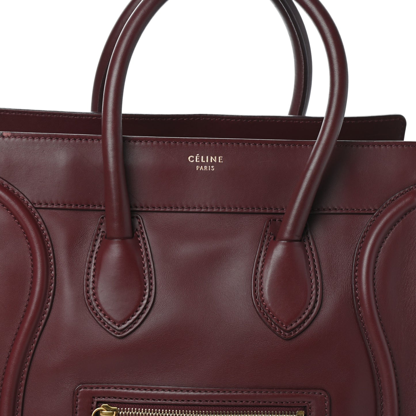 Smooth Calfskin Mini Luggage Burgundy