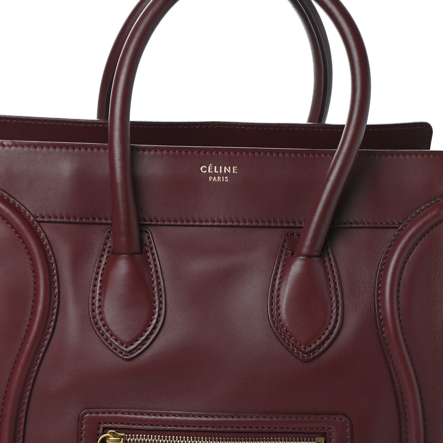 Celine Smooth Calfskin Mini Luggage Burgundy 7 of 9
