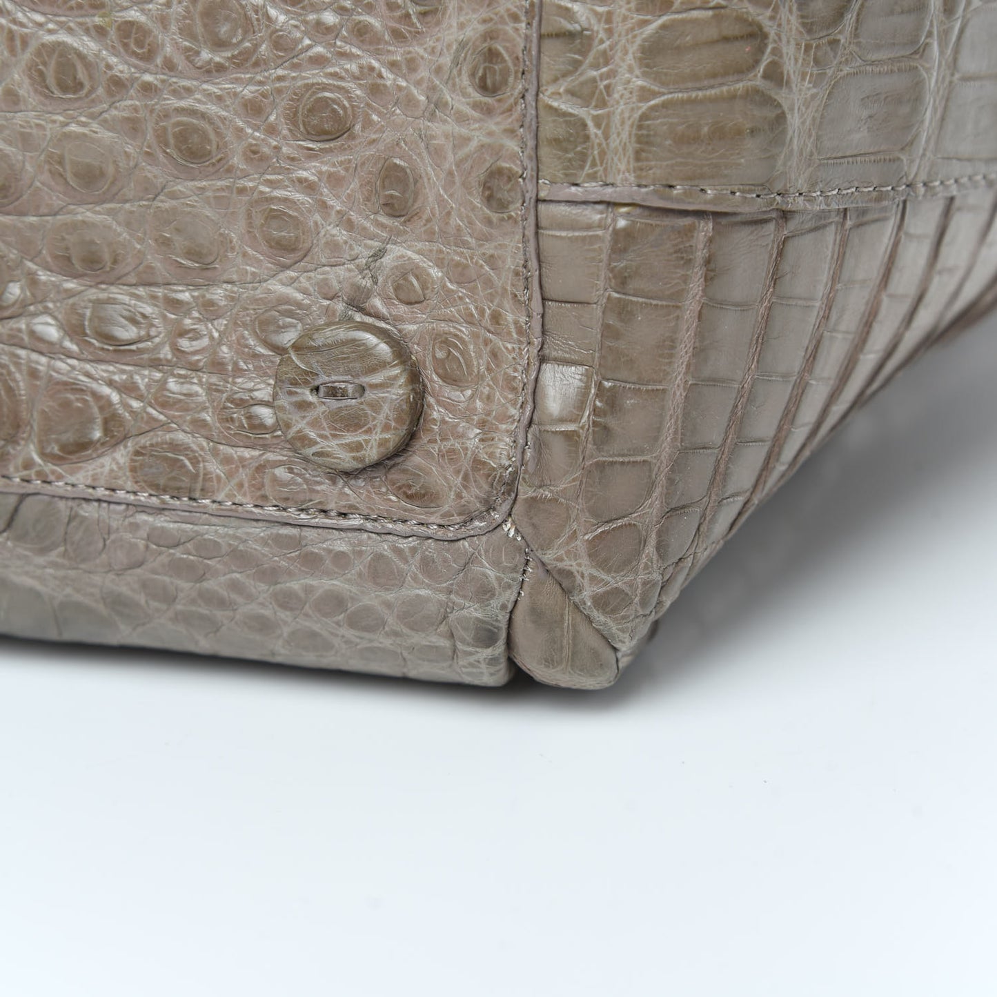Crocodile Shoulder Bag Taupe