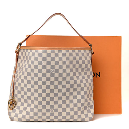Louis Vuitton Damier Azur Delightful MM Rose Ballerine 15 of 15