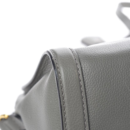 Alexander McQueen Pebbled Calfskin Small Skull Padlock Zip Around Tote Dark Grey 17 of 21