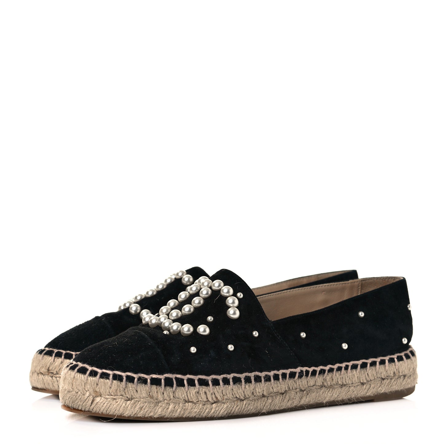 Suede Pearl CC Espadrilles 36 Black