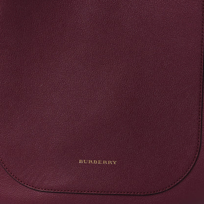 Burberry Soft Grain Calfskin Bi-Color Small Elmstone Hobo Dark Plum 7 of 9