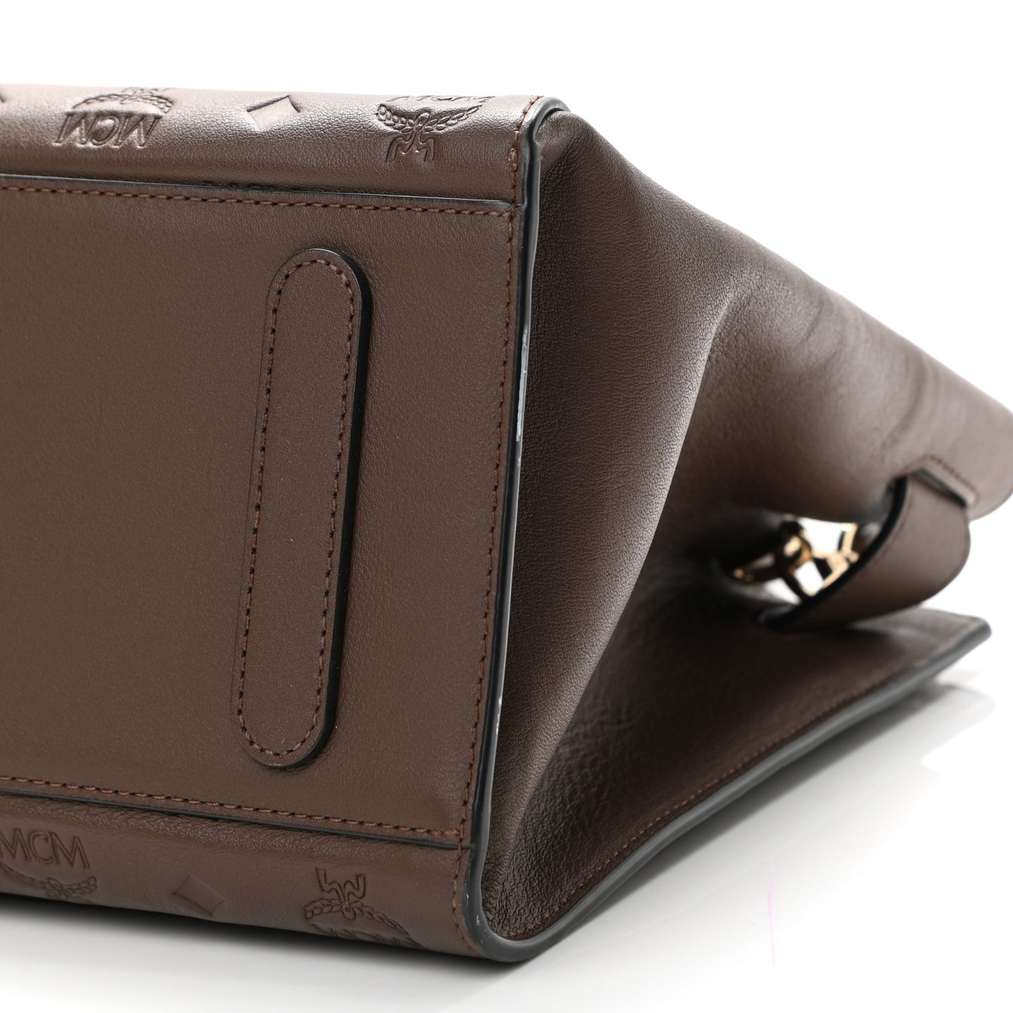 Calfskin Ottomar Monogram Medium Essential Tote Chestnut