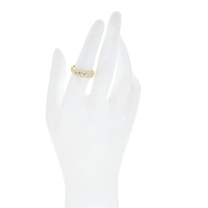 Tiffany 18K Yellow Gold Diamond Woven Band Ring 53 6.5 2 of 6