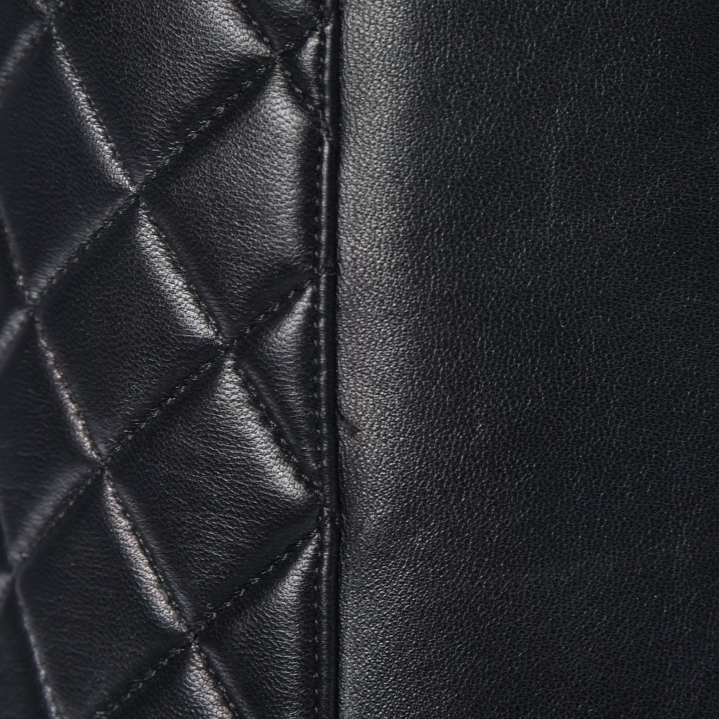 Lambskin Quilted Reissue Knee High Tall Boots 37.5 Black