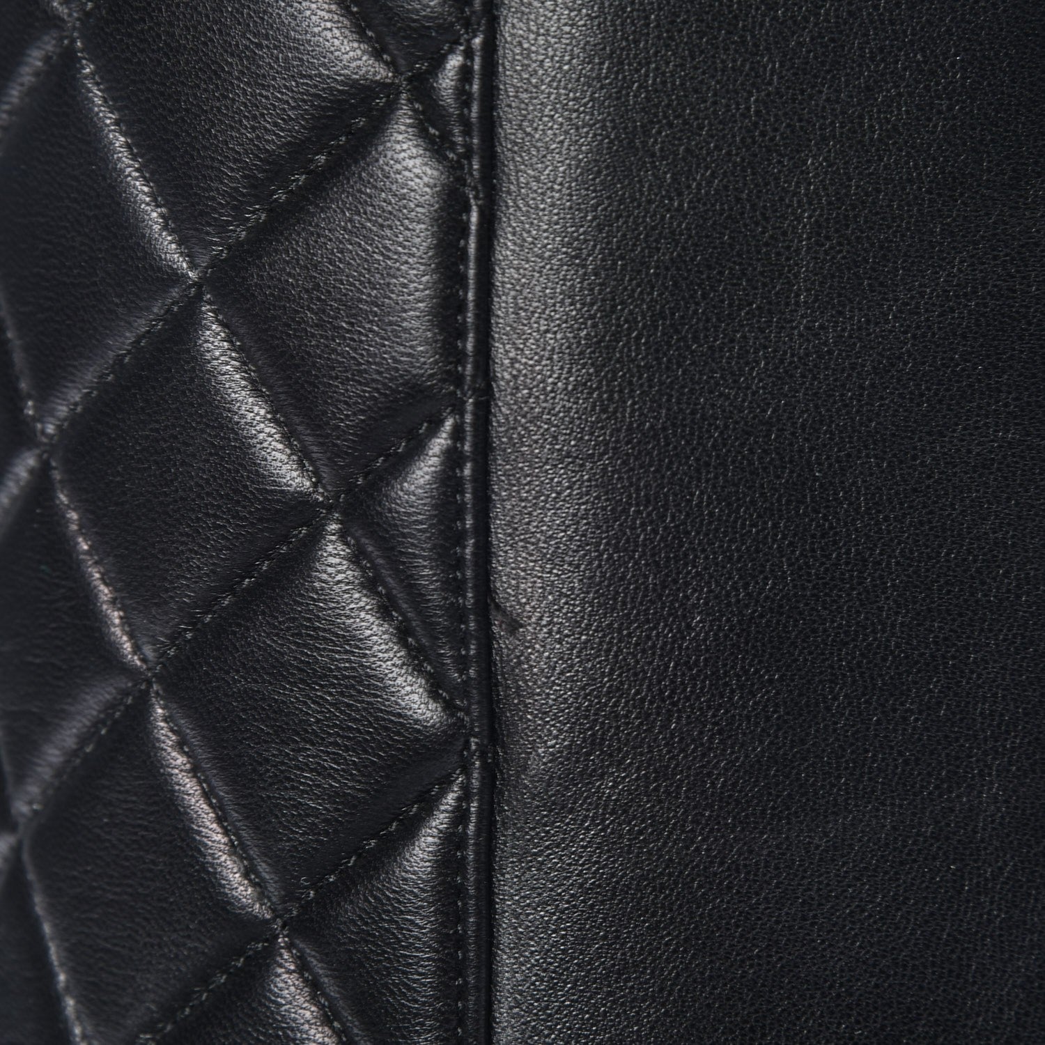Chanel Lambskin Quilted Reissue Knee High Tall Boots 37.5 Black 5 of 12