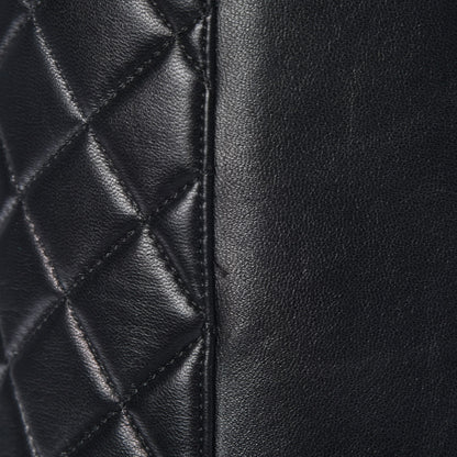 Chanel Lambskin Quilted Reissue Knee High Tall Boots 37.5 Black 5 of 12