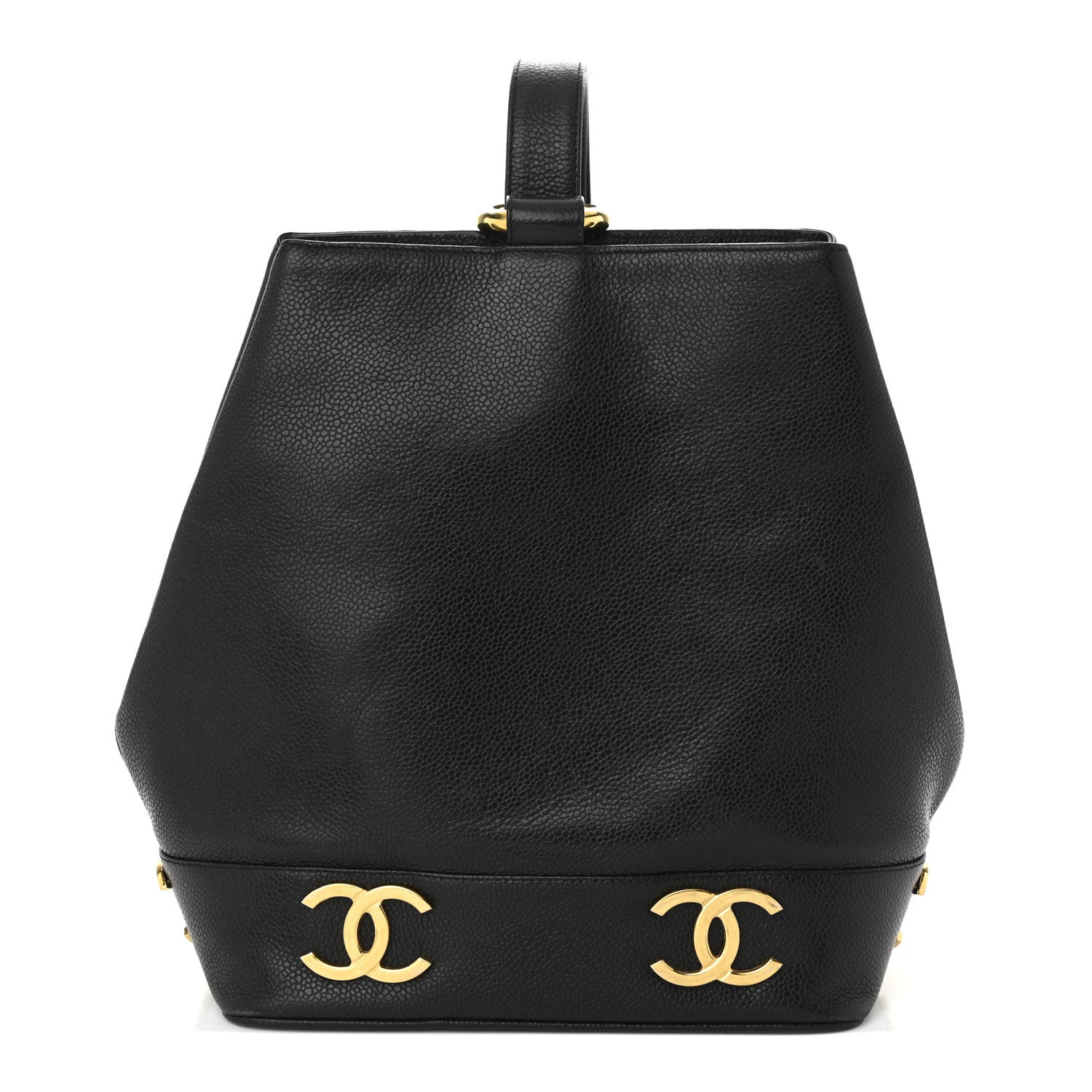 Chanel Caviar CC Bucket Shoulder Bag Black 1 of 11